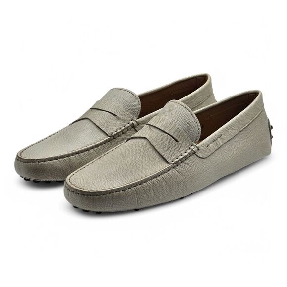Tod\'s Driving Shoes City Gommino Leather Loafers - Gray - US 9 / UK 8 $695
